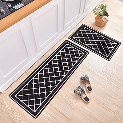 Nordic style imitation cotton linen tassel woven floor mat carpet